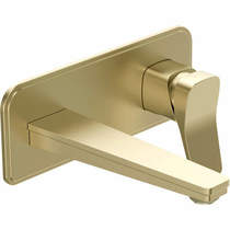 JTP Hix Wall Mounted Basin Tap (Brushed Brass).