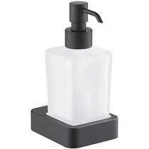 JTP Hix Square Soap Dispenser & Holder (Matt Black).