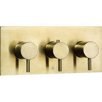 JTP Vos Thermostatic Shower Valve With Designer Handles (3 Outlet, B Brass).