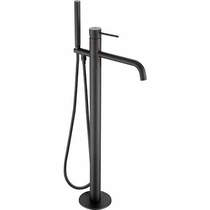 JTP Vos Floor Standing Bath Shower Mixer Tap With Designer Handle (M Black).