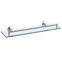 JTP Inox Glass Shelf With Rail (520mm, Stainless Steel).