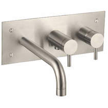JTP Inox Wall Mounted Bath Shower Mixer Tap (Stainless Steel).