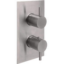 JTP Inox Concealed Thermostatic Shower Valve (2 Outlets, Stainless Steel).