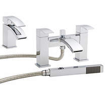 Kartell Flair Basin & Bath Shower Mixer Tap Pack (Chrome).