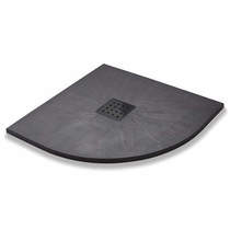 Slate Trays Quadrant Shower Tray & Graphite Waste 900mm (Graphite).
