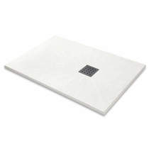Slate Trays Rectangular Shower Tray & Graphite Waste 1700x800 (White).