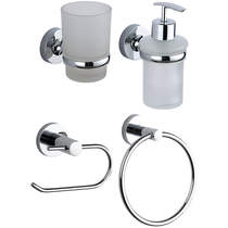 Kartell Plan Bathroom Accessories Pack 5 (Chrome).