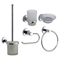 Kartell Plan Bathroom Accessories Pack 8 (Chrome).