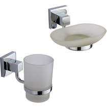 Kartell Pure Bathroom Accessories Pack 2 (Chrome).