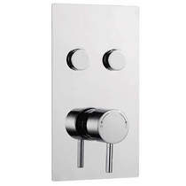 Kartell Plan Concealed Thermostatic Push Button Shower Valve (2 Outlets).