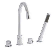 Kartell Plan 4 Hole Bath Shower Mixer Tap With Kit (Chrome).