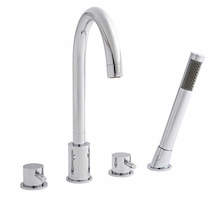 Kartell plan 4 hole bath shower mixer tap with kit (chrome).