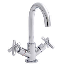 Kartell Times Basin Mixer Tap With Click Clack Waste (Chrome).