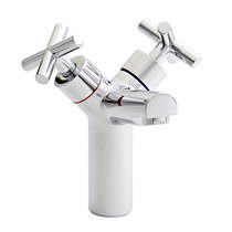 Kartell Times Branch Basin Mixer Tap With Click Clack Waste (Chrome).