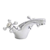 Kartell Viktory Basin Mixer Tap With Click Clack Waste (Chrome).