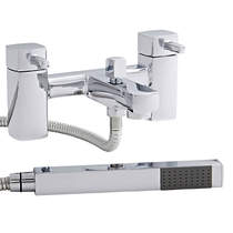 Kartell Mode Bath Shower Mixer Tap With Kit (Chrome).
