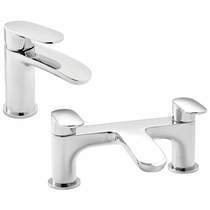 Kartell Verve Basin & Bath Filler Tap Pack (Chrome).