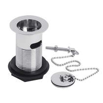 Kartell Wastes Basin Waste With Brass Plug & Ball Chain (Chrome).
