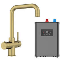 Kedl Delta Digital 3 In 1 Boiling Water Kitchen Tap (Brushed Gold, 2.4L).