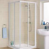 Lakes Classic 750mm Square Shower Enclosure & Tray (White).