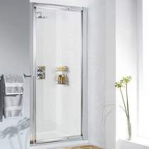 Lakes Classic 750mm Framed Pivot Shower Door (Silver).