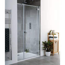Lakes Island Cayman Frameless Hinged Shower Door & Panel (1400x2000).
