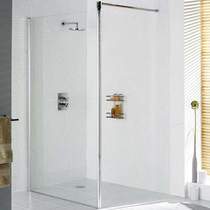 Lakes Classic 800x1900 Glass Shower Screen (Silver, 8mm Glass).