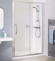 Lakes Classic 1200mm Semi-Frameless Slider Shower Door (Silver).