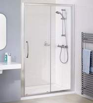 Lakes Classic 1700mm Semi-Frameless Slider Shower Door (Silver).