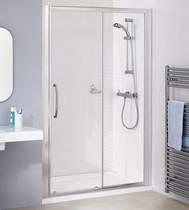 Lakes Classic 2000mm Semi-Frameless Slider Shower Door (Silver).