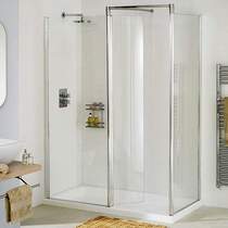 Lakes Classic Right Hand 1200x700 Walk In Shower Enclosure & Tray (Silver).