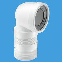 McAlpine Plumbing WC 4"/110mm 90 Degree Toilet Pan Extendible Connector.