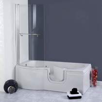 Mantaleda Calypso Walk In Shower Bath With Right Hand Door (Whirlpool).