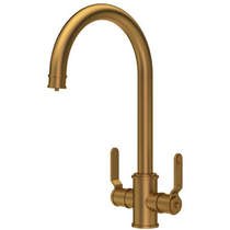 Perrin & Rowe Armstrong Filtered Kitchen Tap (Aged Brass).