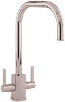 Perrin & rowe rubiq kitchen mixer tap with u spout (polished nickel).