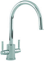 Perrin & Rowe Orbiq Kitchen Mixer Tap With C Spout (Pewter).