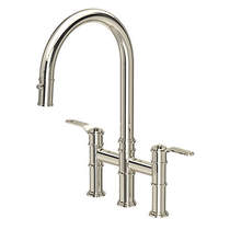 Perrin & Rowe Armstrong Kitchen Tap With Lever Handles & Rinser (Nickel).