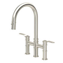 Perrin & Rowe Armstrong Kitchen Tap With Lever Handles & Rinser (Pewter).