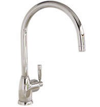 Perrin & rowe mimas single lever kitchen mixer tap with c spout (nickel).