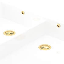 Perrin & Rowe Wastes Double Bowl Sink Waste and Overflow Kit (Polished Brass).