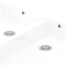 Perrin & Rowe Wastes Double Bowl Sink Waste and Overflow Kit (Chrome).