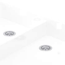 Perrin & Rowe Wastes Double Bowl Sink Waste (Chrome, No Overflow).