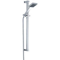 Nuie Showers Slide Rail Kit With Square Shower Handset (Chrome).