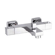 Crown taps modern wall mounted thermostatic bath shower mixer tap.