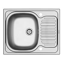 Pyramis Aurora Kitchen Sink & Waste. 620x500mm (Reversible, 1 Tap Hole) CLEARANCE.