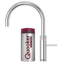 Quooker Fusion Round Boiling Water Kitchen Tap. COMBI (Polished Chrome).