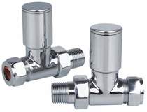 Reina radiators portland straight radiator valves (chrome).