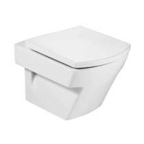 Roca Toilets Hall Compact Wall Hung Toilet Pan & White Seat.