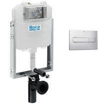 Roca Frames In-Wall WC Compact Tank & PL1 Dual Flush Panel (Grey).