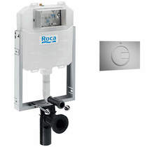 Roca Frames In-Wall WC Compact Tank & PL4 Dual Flush Panel (Grey).